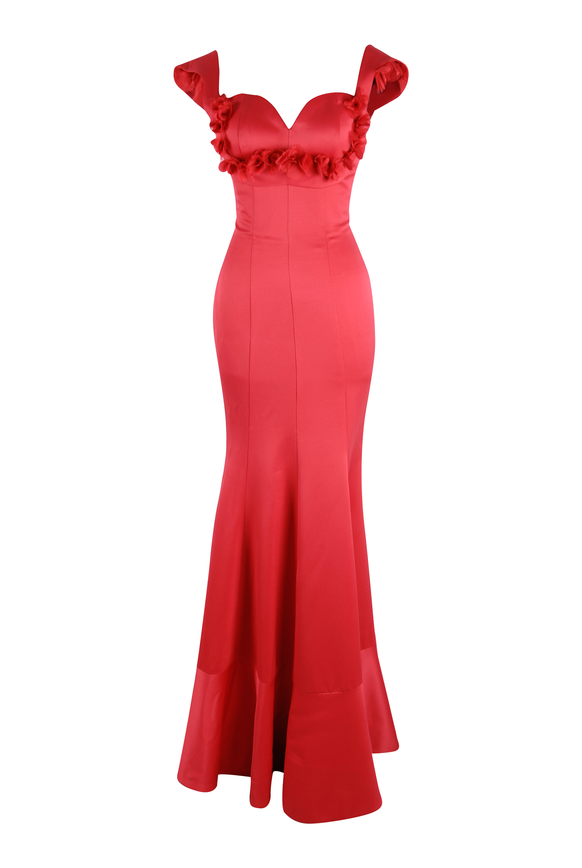 Red Satin Evening Gown eniGma Shopping
